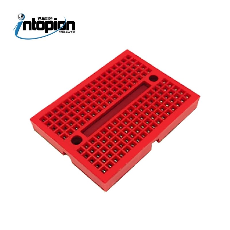 브레드보드 빵판 170홀 미니브레드보드 레드 (Solder less Bread Board RED , JD-107-RED) / 인투피온