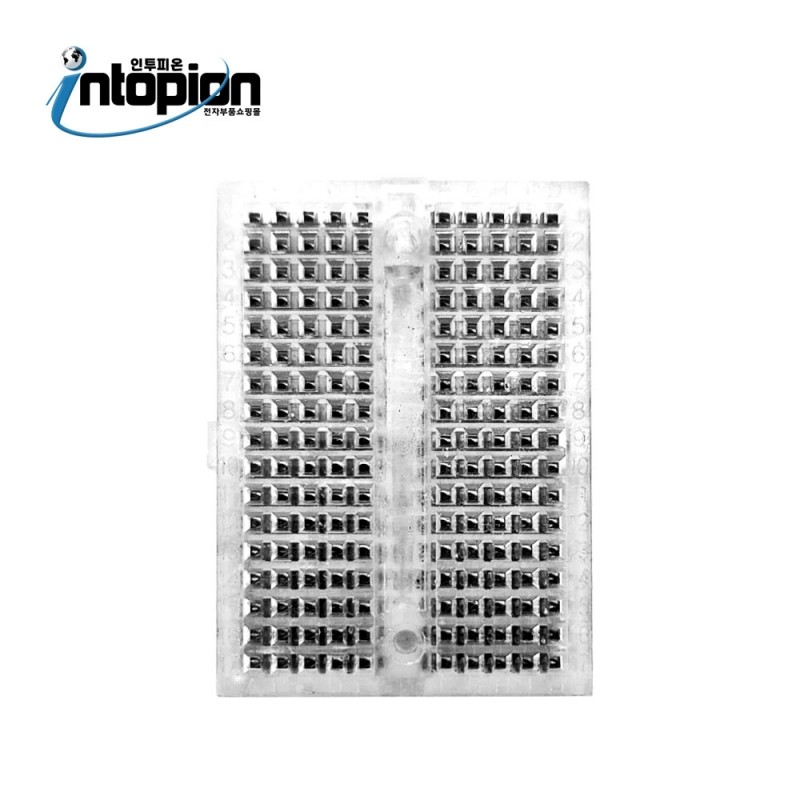 브레드보드 빵판 170홀 미니브레드보드 투명 (Solder less Bread Board , JD-107) / 인투피온
