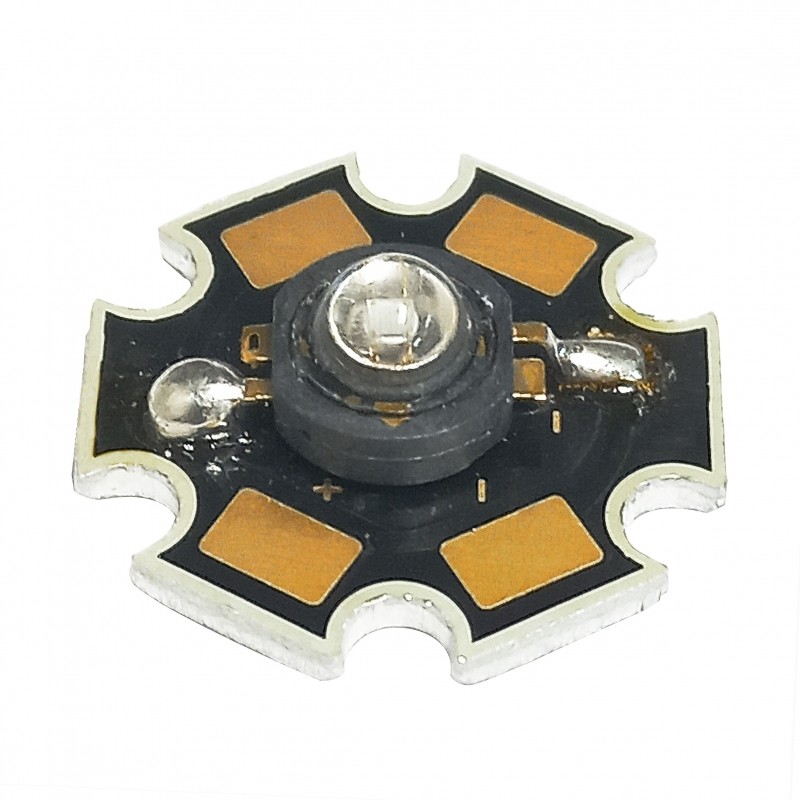 1W 파워 LED 5가지 색상 선택 STAR모양 방열판 포함 / 인투피온